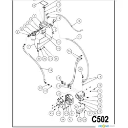 Насос гідравлічний M4PV58 на Hardi Командер Твин Форс 783014 (783003)