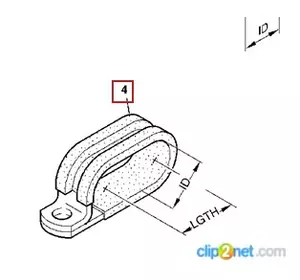 зажим металевий LGTH = 15.5 MM, ID = 15.5 MM JOHN DEERE AH97280 (N33074)