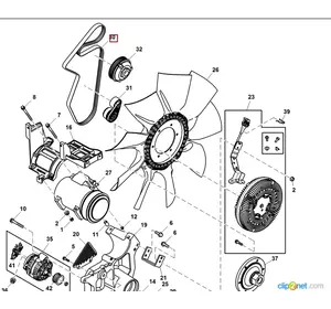 Пас вентилятора клиновий L=2500mm 8x28x2505 JOHN DEERE R245222 (R202628)