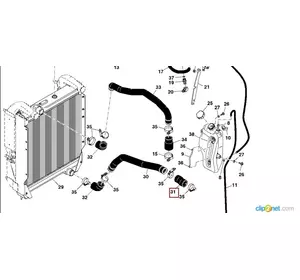 Патрубок JOHN DEERE R196306 Патрубок JOHN DEERE R196306