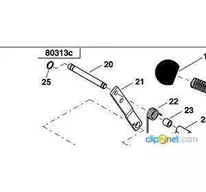 Вісь колеса прикочуючого KVERNELAND AC827270 Вісь колеса прикочуючого KVERNELAND AC827270
