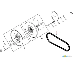 Пас клиновий JOHN DEERE H211601 (H206049) Пас клиновий JOHN DEERE H211601 (H206049)
