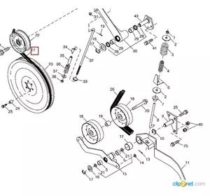 Комплект ремня (L=2639мм) JOHN DEERE AH202773 (AXE13650)