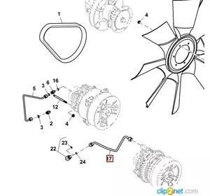 Трубка масляна JOHN DEERE RE284468 Трубка масляна JOHN DEERE RE284468