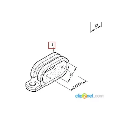 зажим металевий LGTH = 15.5 MM, ID = 15.5 MM JOHN DEERE AH97280 (N33074)