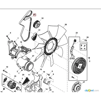 Пас вентилятора клиновий L=2500mm 8x28x2505 JOHN DEERE R245222 (R202628)