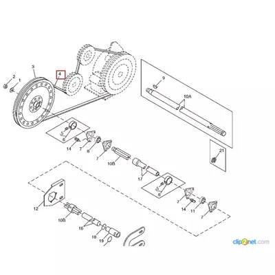 пас клиновий (L= 3251mm) привід МКШ жаток JOHN DEERE 9-ї серії H202646 (H136881,H21925)