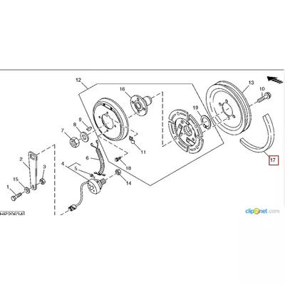 Пас клиновий (L=4225mm) на електромагнітну муфту (посилений) JOHN DEERE H155998