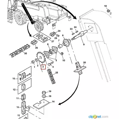 Зірочка Z=30 JOHN DEERE AH130571