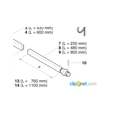 вал лівий L=250mm KVERNELAND AC823062